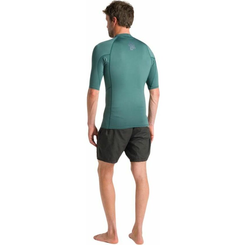 2026 C-Skins Mens NuWave UV Basics Short Sleeve Rash Vest C-NLYSSMC - Dark Sage